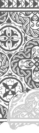 dessin d'un pavement de mosaïque romaine